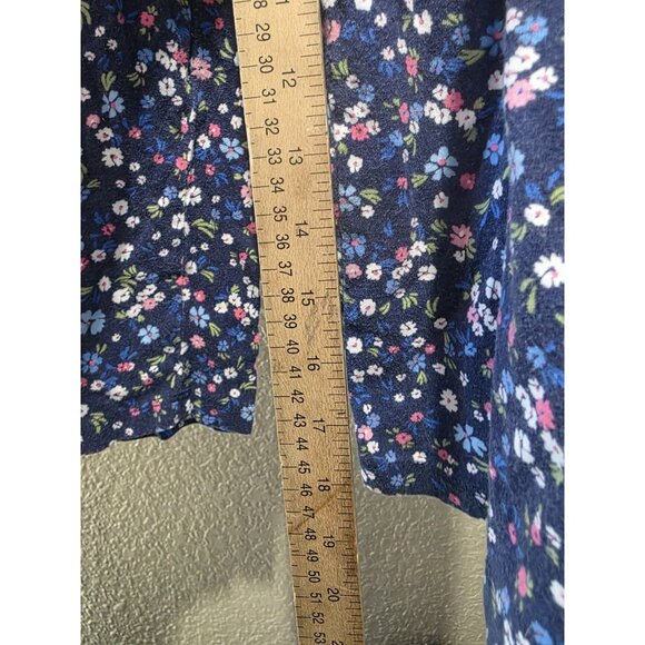 Lauren Ralph Lauren Blue Floral Print Pajama Set Women's Size Small Short Sleeve - Picture 9 of 9